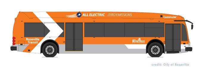 zero emission bus illustration