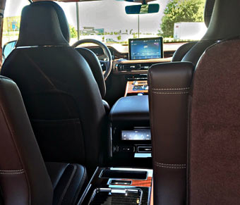 interior of Lincoln Aviator