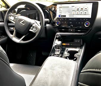 interior of NX 450 hybrid from Lexus