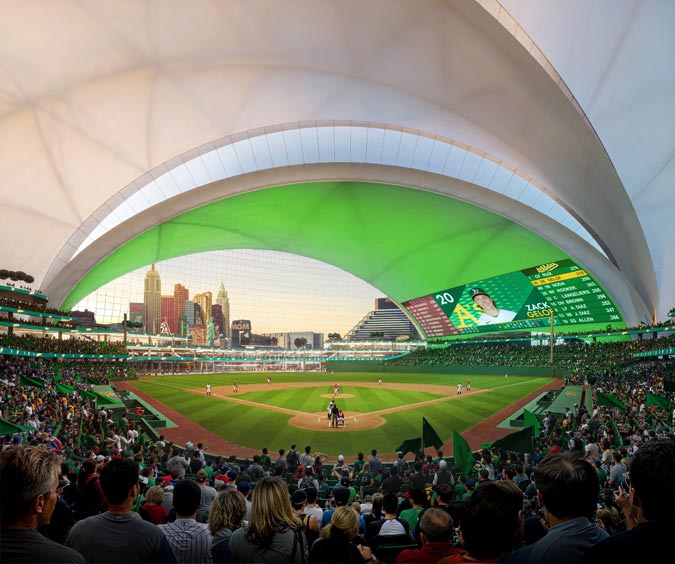 Oakland A's unveil first look at Las Vegas stadium concept - Roseville